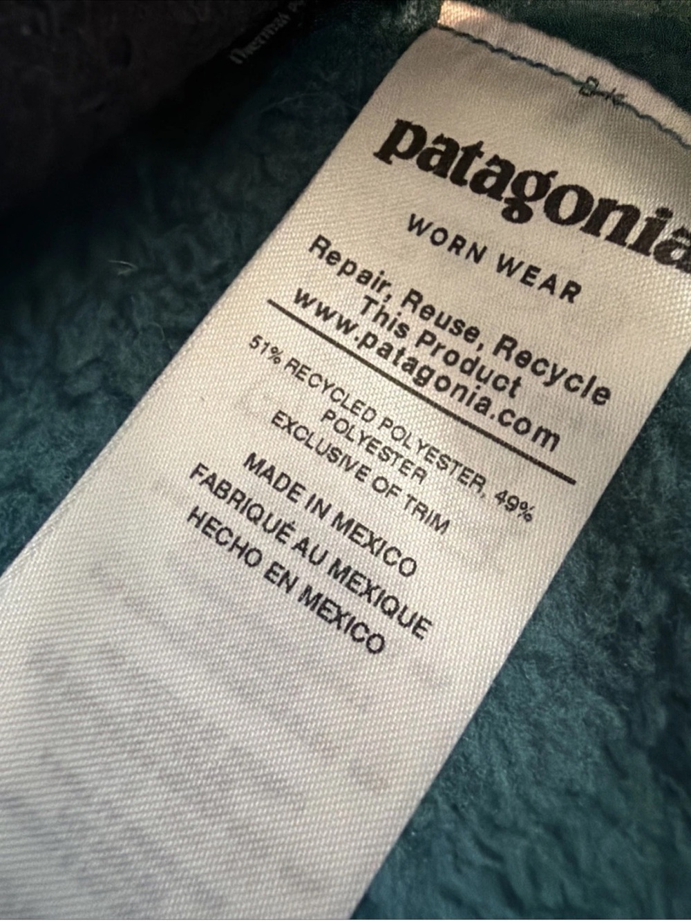 Patagonia Re-Tool Snap-T Teal Fleece Pullover Sweater Women Size S Warm Cozy - Picture 8 of 11